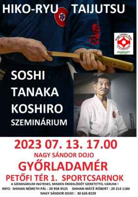 Tanaka sensei a mistři z Japonska 13-23.7.2023 HIKO-RYU TAIJUTSU