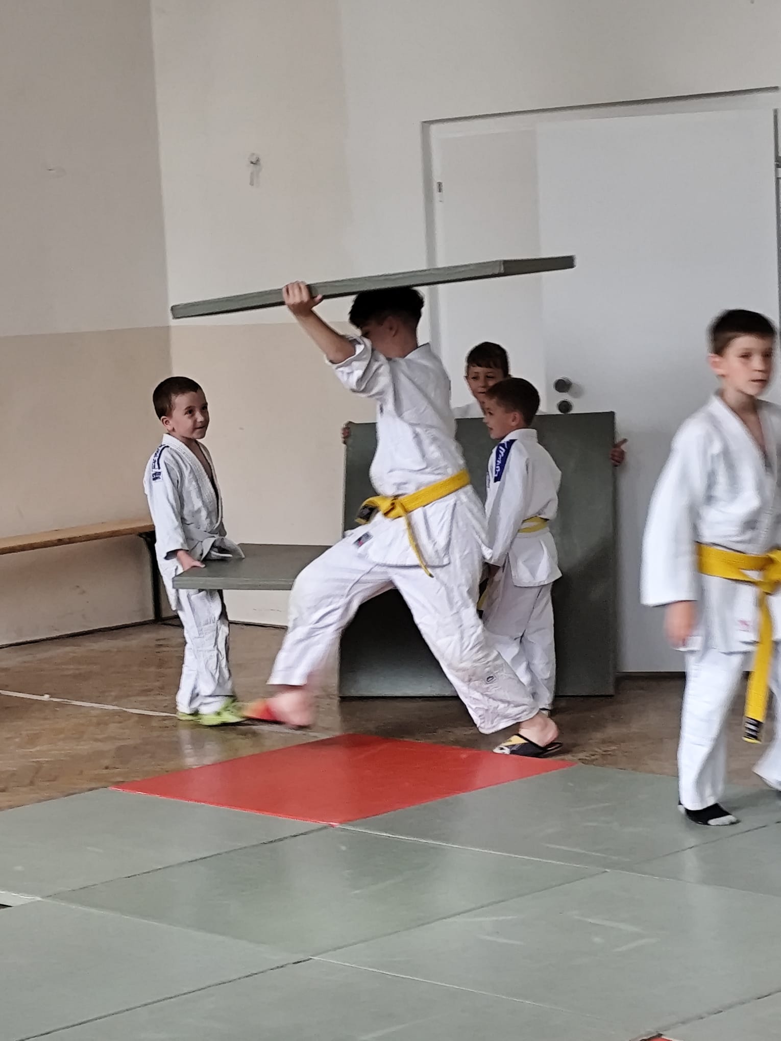 Děti na tréninku juda
